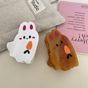 2024 lindos animales dulces conejo diseño de dibujos animados nuevos accesorios para el cabello acetato de celulosa pinza para el cabello al por mayor - Product Image 1