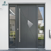 Portes d'entrée pivotantes antivol en aluminium de luxe, tailles personnalisées, style moderne pour villa et appartement, porte de sécurité