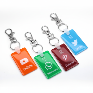 Trực tiếp cung cấp tùy chỉnh không thấm nước Youtube 13.56MHz PVC Acrylic NFC xem xét thẻ whatapp Facebook tích cực NFC Epoxy truy cập thẻ - Product Image 1