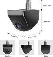 Cámara de visión trasera para coche, dispositivo de grabación de marcha atrás, CCD, con 8 LED de visión nocturna, gran angular, Universal, frontal/lateral/trasera, para estacionamiento