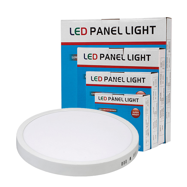 Home Office Surface Mounted 6w 12w 18w 24w Round square Aluminum Body Smd2835 Ceiling Led Panel Lights