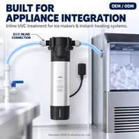 Pensteril Air UVC Berkinerja Tinggi LED 270 280nm 400mW DC24V untuk Mesin Dispenser Air dan Pembuat Es