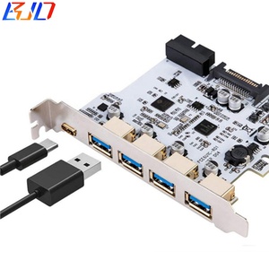 5gbps 4 <span class=keywords><strong>USB</strong></span> <span class=keywords><strong>3</strong></span>.0 + <span class=keywords><strong>1</strong></span> Type-C kết nối để <span class=keywords><strong>PCI</strong></span> <span class=keywords><strong>Express</strong></span> <span class=keywords><strong>PCI</strong></span>-E 1X mở rộng riser thẻ với USB3.0 19pin ổ cắm SATA 15pin điện - Product Image 2