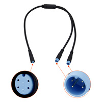Cable adaptador de señal y alimentación de 2 pines macho a hembra para bicicleta eléctrica, 10A, ABS, para piezas de bicicleta eléctrica