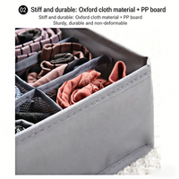 Boîte de rangement pliable en tissu Oxford épais pour gagner de la place |   Organisateur de vêtements multi-compartiments pour soutiens-gorge et chaussettes |   pour le tiroir du placard à domicile