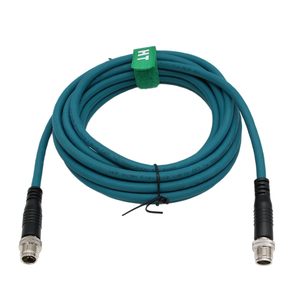 สายอีเธอร์เน็ต HangTon M12 8 พิน X-Code ชายต่อชาย ความเร็วสูง กิกะบิต สำหรับเซ็นเซอร์วิชั่น กล้อง และเครื่องอ่าน - Product Image 1