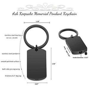 Personalisasi Kustom Diukir Liontin Kalung Gantungan Kunci Tanggal Khusus Kalender Anjing Tag Kremasi Guci Perhiasan untuk Abu Memorial - Product Image 3