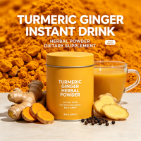 Poudre de boisson instantanée au curcuma et au gingembre, poudre à base de plantes pour le soutien des articulations et de la digestion, pour une utilisation quotidienne