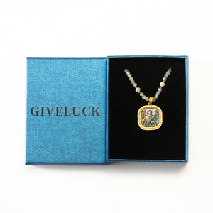 GIVELUCK, venta al por mayor, colgante de collar de mujer de moda personalizado con pulsera de cuentas de circón, cadena para tiendas de joyería de regalo - Product Image 1