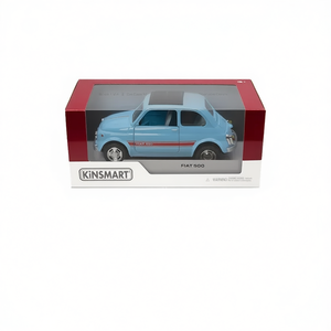 Voiture miniature en métal Kinsmart Fiat 500, échelle 1:24, jouet à tirer en arrière, fabriqué en Italie - Product Image 1