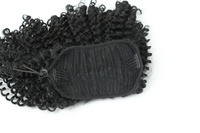 Extensions de Cheveux Crépus Afro Courts et Frisés de 10 Pouces, Chignon Doux, Clipser, Queue de Cheval Synthétique à Clipser pour Femme Noire