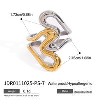 Bagues torsadées abstraites en acier inoxydable doré et argenté Gaovo pour femmes, bijoux fantaisie pour le quotidien, vente en gros