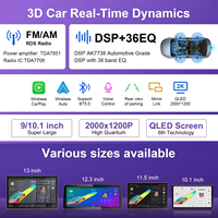 Android 2 + 32G 4 + 64G 10.1 ''voiture stéréo DSP amplificateur CarPlay WiFi GPS BT FM RDS IPS écran tactile 8 cœurs lecteur multimédia