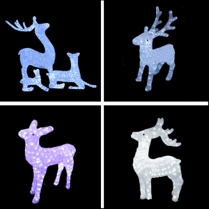 卸売り3D鹿ライトパーソナライズされたクリスマスウィンドウディスプレイ飾りアクリル金属製屋外用 - Product Image 5