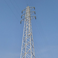 Tour de transmission autoportante de 25 mètres, 11 kV, en treillis d'acier, pour ligne électrique