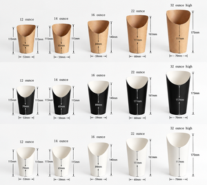 Support à frites en papier kraft biodégradable imprimé sur mesure, emballage alimentaire jetable pour frites, nouilles et biscuits - Product Image 5