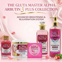 Ensemble éclaircissant Gluta Master Arbutin 3 Plus avec collagène, éclaircit les taches brunes, atténue l'hyperpigmentation, unifie le teint, ensemble beauté