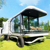 Capsule spatiale mobile personnalisable de 40 pieds ou 20 pieds pour glamping, hôtel-resort, mini-maison sur roues / maison-capsule de luxe