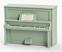 Miniature Dollhouse Instrument Mini Piano En Bois Noir 1:12 Échelle Maison De Poupée Simulation Accessoires