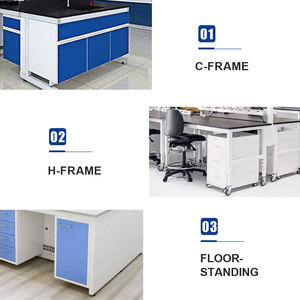 Surface résistante à l'acide 1500x800mm de banc de travail de laboratoire de chimie de résine époxyde avec des meubles de recherche chimique d'étagère de réactif - Product Image 5
