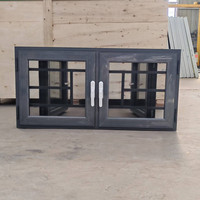 Ventana Moderna de Aluminio con Rejilla de Seguridad Antirrobo, Doble Acristalamiento y Aislamiento Acústico para Villa y Cocina