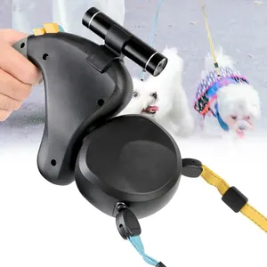 Pet Traction Rope Belt Dual Dog Rope Leine Rotation Pet Rope Einziehbar mit Light Double Pet Supplies für 2 Hunde Walking
