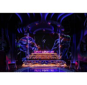 Optimal Night Club Counter Dance Club Couro Sofá & Booth Luxury Lounge Bar Design para boate