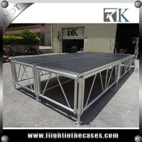 Scène extérieure portable 4x4ft de marque propre RK avec treillis en aluminium et plate-forme de scène