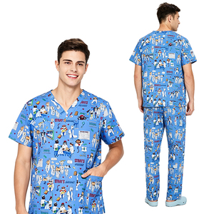 Tenues médicales ANNO en rayonne unisexe, tailles XS-8XL, grandes tailles, uniformes d'hôpital personnalisés multi-poches pour médecins et personnel <span class=keywords><strong>de</strong></span> clinique - Product Image 6