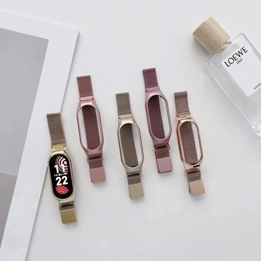 Smart Watch cinturino Milanese + custodia in metallo per cinturini di ricambio per cinturino da polso Xiaomi Mi Band 7