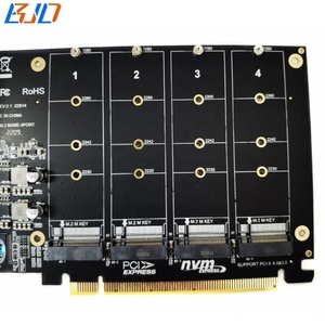 <span class=keywords><strong>PCI</strong></span> Express 4,0 X16 PCl-E 3,0 16X a 4 * M.2 NGFF Key-M 2230 2242 2260 2280 M2 NVMe SSD Tarjeta adaptadora convertidora En stock - Product Image 4