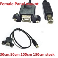 OEM ODM personalizado fábrica resorte en espiral USB tipo C a USB tipo B hembra montaje en panel cable de bloqueo