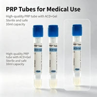 Tubo de Recolección de Sangre PRP de Material de Vidrio PET, Tubo Desechable para Extracción de Plasma