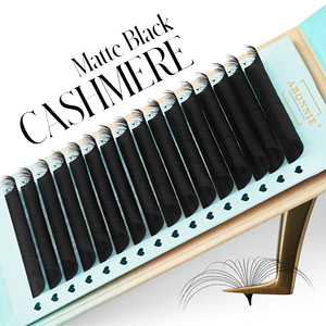 Extensiones de Pestañas Abonnie, Suministros Coreanos de PBT para Volumen, Extensiones de Pestañas <span class=keywords><strong>007</strong></span> con Reverso de Lámina, Color Negro Mate - Product Image 2