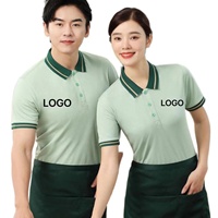 Uniformes de serveur de restaurant en 8 couleurs, polos avec logo personnalisé, uniformes de hôtesse
