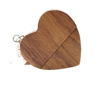 Flashdisk Kayu Bentuk Hati Kecepatan Tinggi 32GB 16GB 8GB dari Kayu Walnut dan Maple, Hadiah Unik