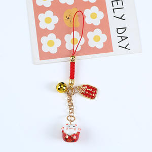 Llavero Rectangular de Cerámica con Gato de la Suerte Japonés, Adorable Amuleto de Maneki Neko para Teléfono, Colgante de Dibujos Animados, Amuleto de Feng Shui para la Suerte - Product Image 6