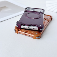 Casing Ponsel Berbahan Akrilik dengan Bingkai Logam Lepas Pasang yang Hemat Biaya untuk iPhone 18 17 16 Pro Max, Dilengkapi Ring Holder 360 dan Penutup Magnetik