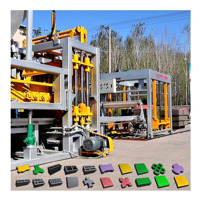 CHB Fully Automatic QT6-15 Concrete Block Machine 220V Paving Brick Production Line for Sand Processing Durable Mold Components
