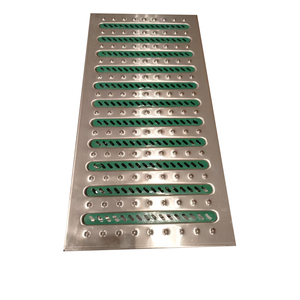Rejilla de drenaje cuadrada moderna para zanjas de edificios, de acero inoxidable 304 316, antideslizante y antiobstrucción - Product Image 1