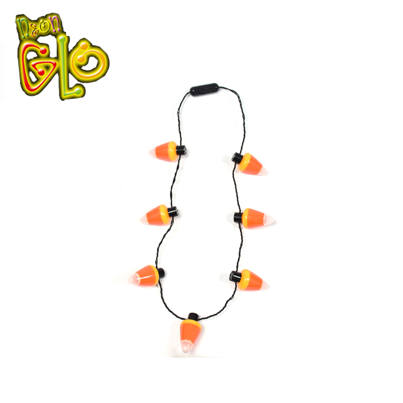 Promotionnel Fournitures De Fête Clignotant LED Personnalisé Halloween Collier De Bonbons
