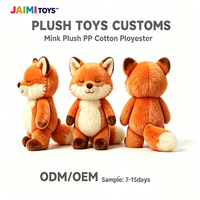 Peluche personnalisée renard endormi, peluche douce en cristal, renard en peluche OEM ODM, animal en peluche personnalisé pour cadeau d'enfant, vente en gros