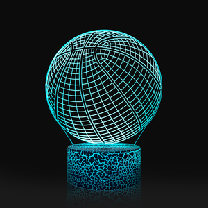 โคมไฟกลางคืนภาพลวงตา3D 7สีหรี่แสงได้ ABS ฐานของเล่นฟุตบอลโคมไฟสมาร์ททัชคริสต์มาสของขวัญวันเกิดเครื่องประดับตกแต่งห้อง - Product Image 3