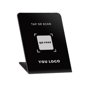 Đen trắng trong suốt trống trung tính Google xem xét NFC hiển thị bảng đứng Hub menu bảng lều - Product Image 5