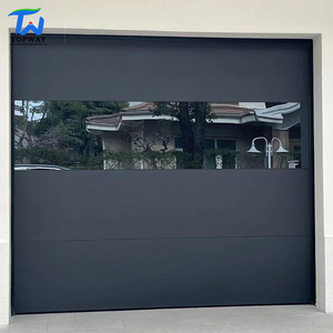 Puerta de Garaje Seccional Automática Residencial de Acero Impermeable Moderna TWPretty con Puerta de Entrada - Product Image 1