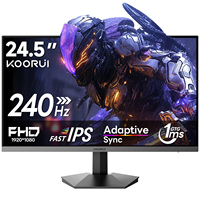 Écrans de jeu KOORUI G2511X 25 pouces 240 Hz FHD 1920*1080, moniteurs d'ordinateur, écrans incurvés pour PC, moniteurs LCD