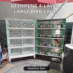 आधुनिक छोटी नस्लों पक्षी ट्रे स्क्वायर प्लास्टिक पैलेट बटन बंद करने के साथ 10 किलोग्राम क्षमता सभी मौसमों - Product Image 2