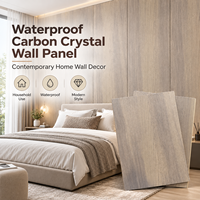 Panneau mural en cristal de carbone imperméable, imitation bois, décoratif, pour chambre à coucher, salon, appartement
