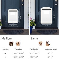 Porte pour animaux de compagnie à cadre en plastique ABS de style moderne avec rabat magnétique Accès intérieur et extérieur pour chien pour Noël