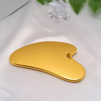 Outil de massage facial en acier inoxydable Gua Sha en forme de cœur pour le soin de la peau, lifting, décongestionnement, contouring de la mâchoire, outil de beauté anti-rides pour les yeux et le cou